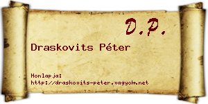 Draskovits Péter névjegykártya