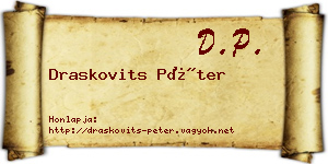 Draskovits Péter névjegykártya
