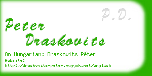 peter draskovits business card